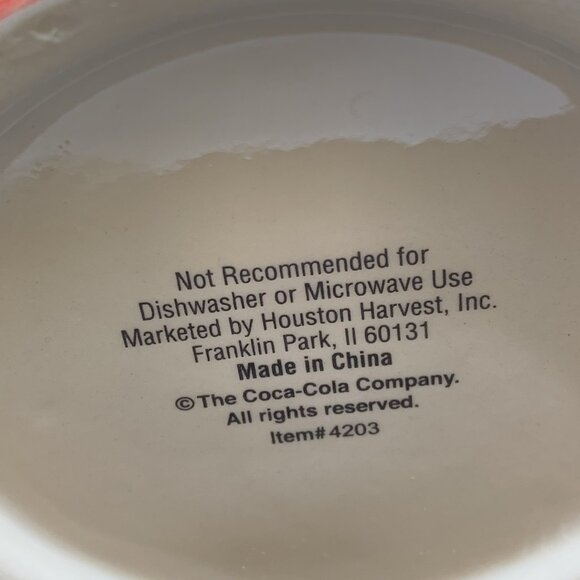 Coca-Cola Christmas Cookie Jar Things Go Better With Coke Ceramic Houston 9" Vtg - Picture 10 of 10